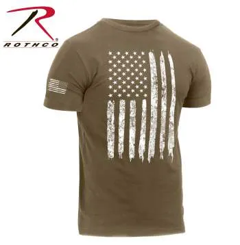 Distressed US Flag Athletic Fit T-Shirt