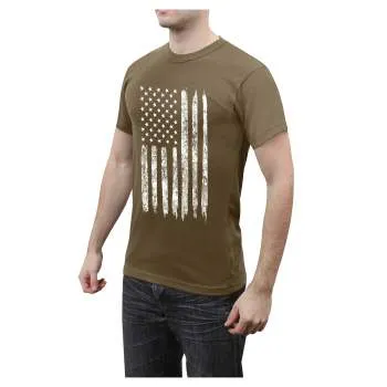 Distressed US Flag Athletic Fit T-Shirt