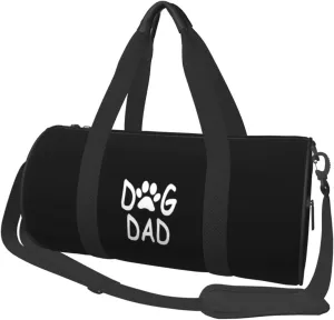 Dog Dad Convertible Garment Bag with Shoulder Strap, Carry on Garment Duffel Bag for Men Women - Rolling Foldable for Travel Luggage Bags (Black)