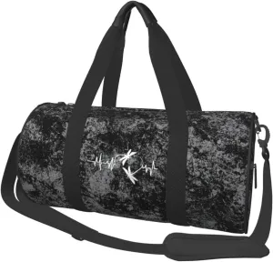 Dragonfly Heartbeat Convertible Garment Bag with Shoulder Strap, Carry on Garment Duffel Bag for Men Women - Rolling Foldable for Travel Luggage Bags (Black)