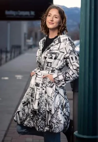 Duppinoni Bubble Print Coat Dress