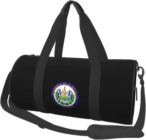 El Salvador Coat Of Arms Convertible Garment Bag with Shoulder Strap, Carry on Garment Duffel Bag for Men Women - Rolling Foldable for Travel Luggage Bags (Black)
