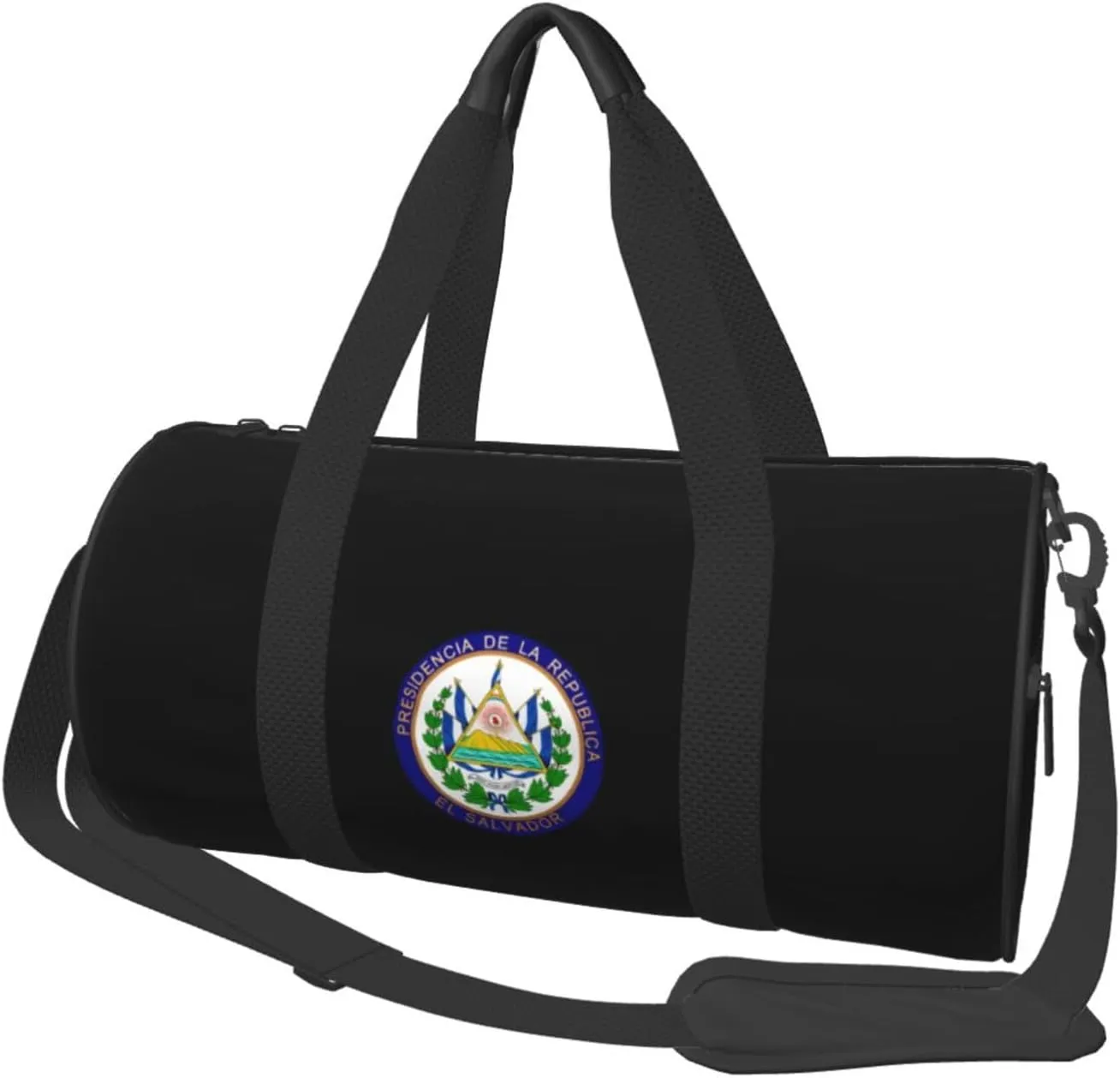 El Salvador Coat Of Arms Convertible Garment Bag with Shoulder Strap, Carry on Garment Duffel Bag for Men Women - Rolling Foldable for Travel Luggage Bags (Black)