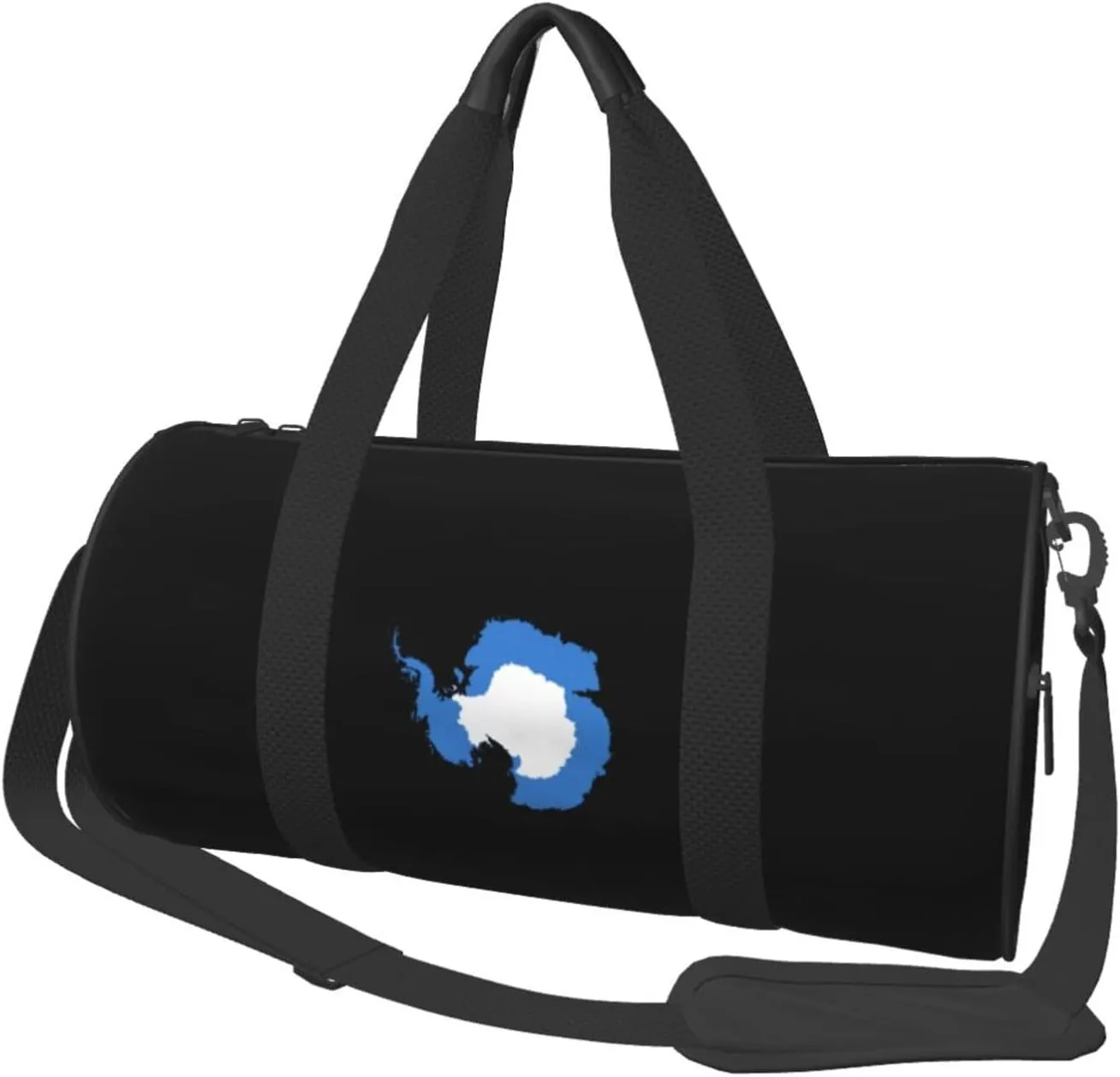 Flag Map of Antarctica Convertible Garment Bag with Shoulder Strap, Carry on Garment Duffel Bag for Men Women - Rolling Foldable for Travel Luggage Bags (Black)