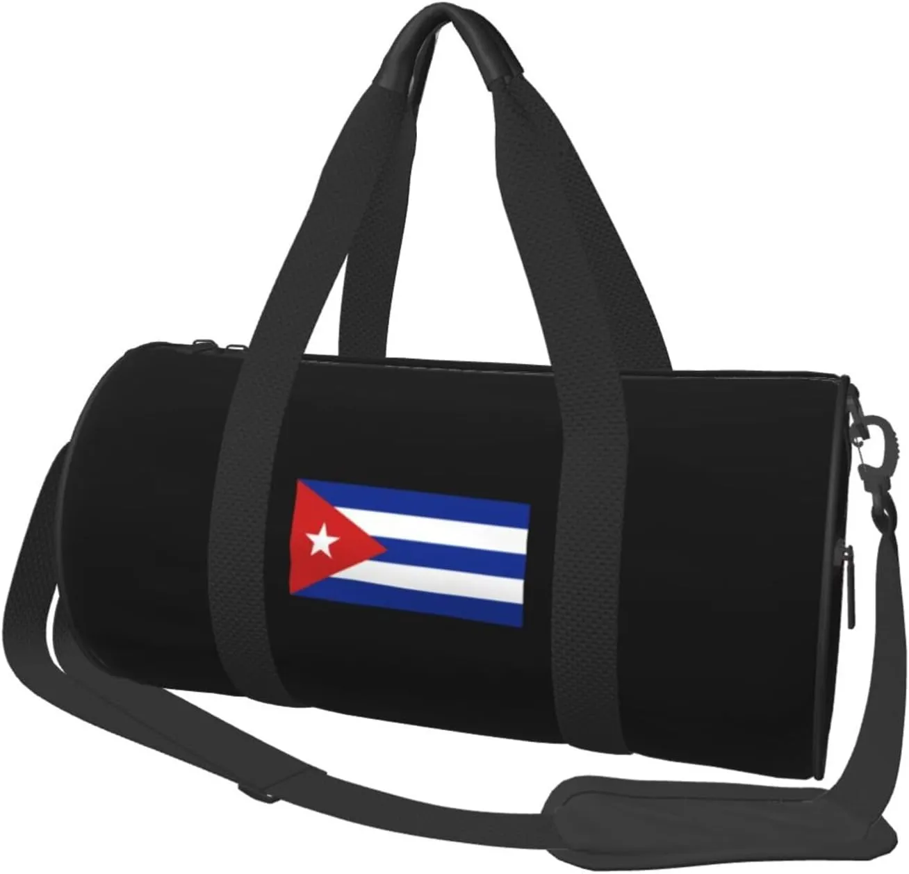 Flag of Cuba Convertible Garment Bag with Shoulder Strap, Carry on Garment Duffel Bag for Men Women - Rolling Foldable for Travel Luggage Bags (Black)