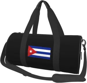 Flag of Cuba Convertible Garment Bag with Shoulder Strap, Carry on Garment Duffel Bag for Men Women - Rolling Foldable for Travel Luggage Bags (Black)