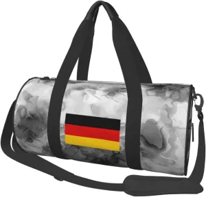Flag of Germany Convertible Garment Bag with Shoulder Strap, Carry on Garment Duffel Bag for Men Women - Rolling Foldable for Travel Luggage Bags (Black)