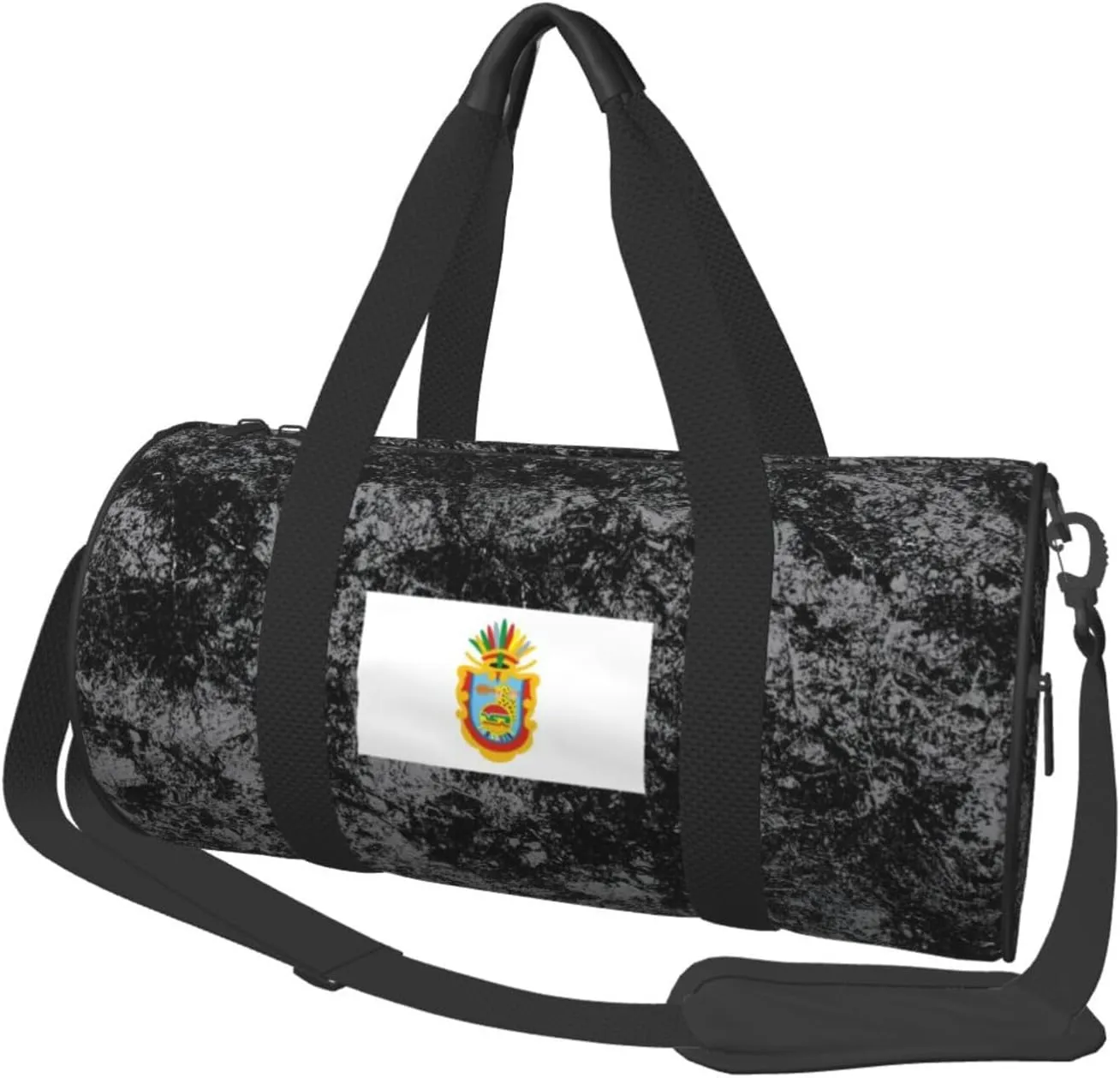 Flag of Guerrero Convertible Garment Bag with Shoulder Strap, Carry on Garment Duffel Bag for Men Women - Rolling Foldable for Travel Luggage Bags (Black)