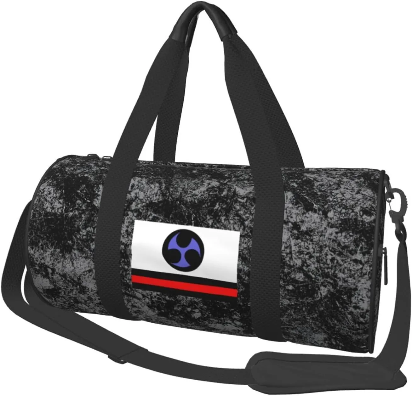Flag of Ryukyu Convertible Garment Bag with Shoulder Strap, Carry on Garment Duffel Bag for Men Women - Rolling Foldable for Travel Luggage Bags (Black)