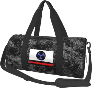 Flag of Ryukyu Convertible Garment Bag with Shoulder Strap, Carry on Garment Duffel Bag for Men Women - Rolling Foldable for Travel Luggage Bags (Black)