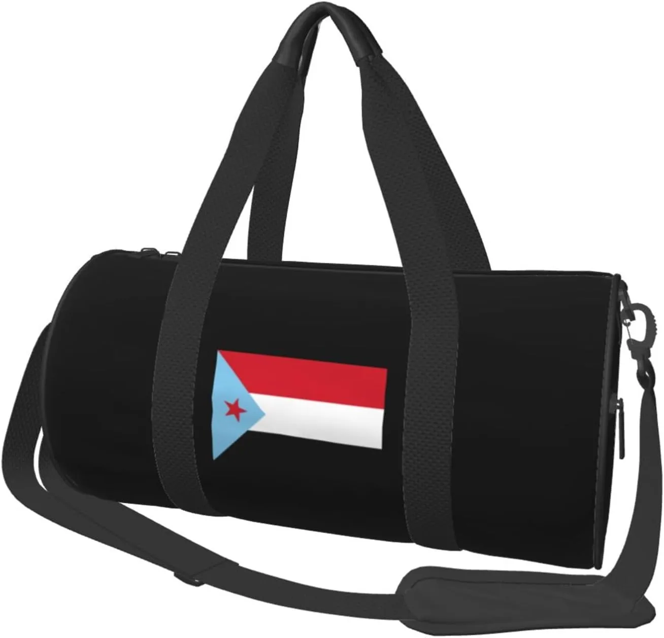 Flag of South Yemen Convertible Garment Bag with Shoulder Strap, Carry on Garment Duffel Bag for Men Women - Rolling Foldable for Travel Luggage Bags (Black)