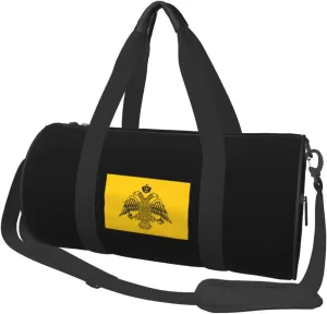 Flag of The Greek Orthodox Church Convertible Garment Bag with Shoulder Strap, Carry on Garment Duffel Bag for Men Women - Rolling Foldable for Travel Luggage Bags (Black)