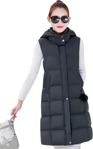 FLITAY Women Fall Winter Sleeveless Vest Coat Hooded Pocket Plus Size Vest Soft Lightweight Zipper Coat Vest