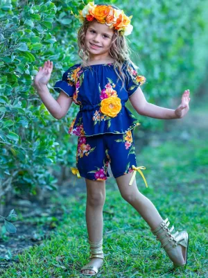 Floral Whispers Boho Shorts Set