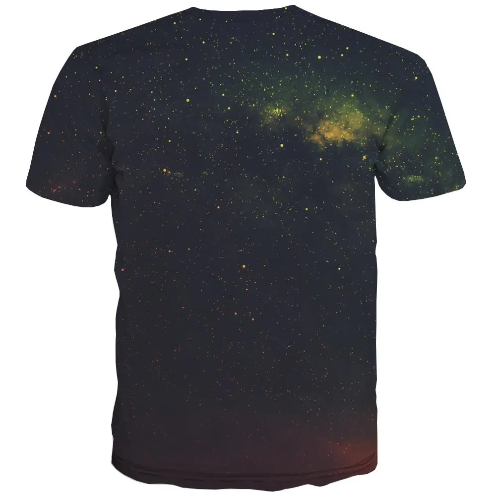 Galaxy T-shirt Men Planet Tshirts Cool Starry Sky T-shirts 3d Colorful Tshirts Novelty Harajuku Tshirts Casual