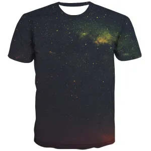 Galaxy T-shirt Men Planet Tshirts Cool Starry Sky T-shirts 3d Colorful Tshirts Novelty Harajuku Tshirts Casual