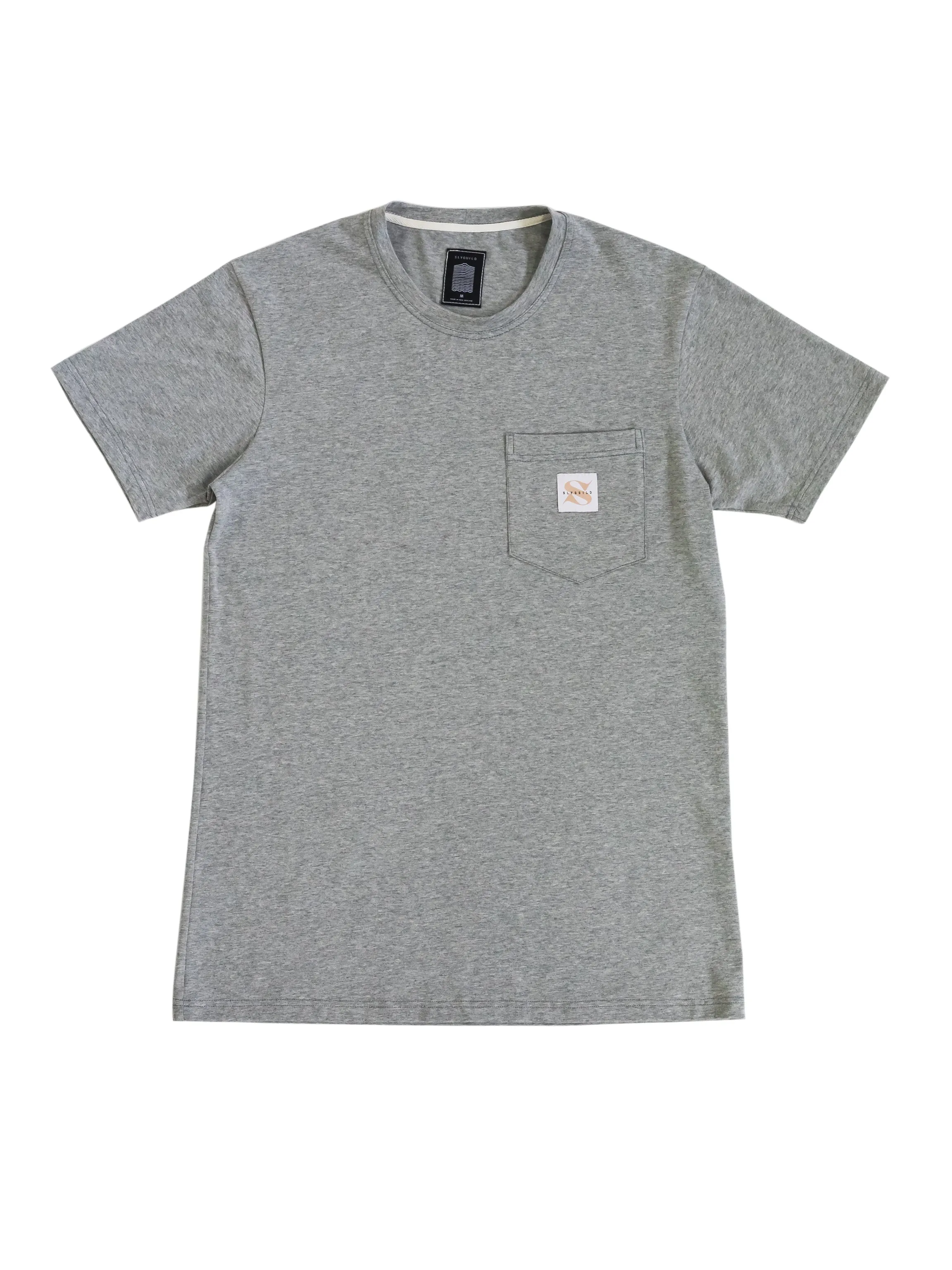 Grey Marle Basic Pocket Tee