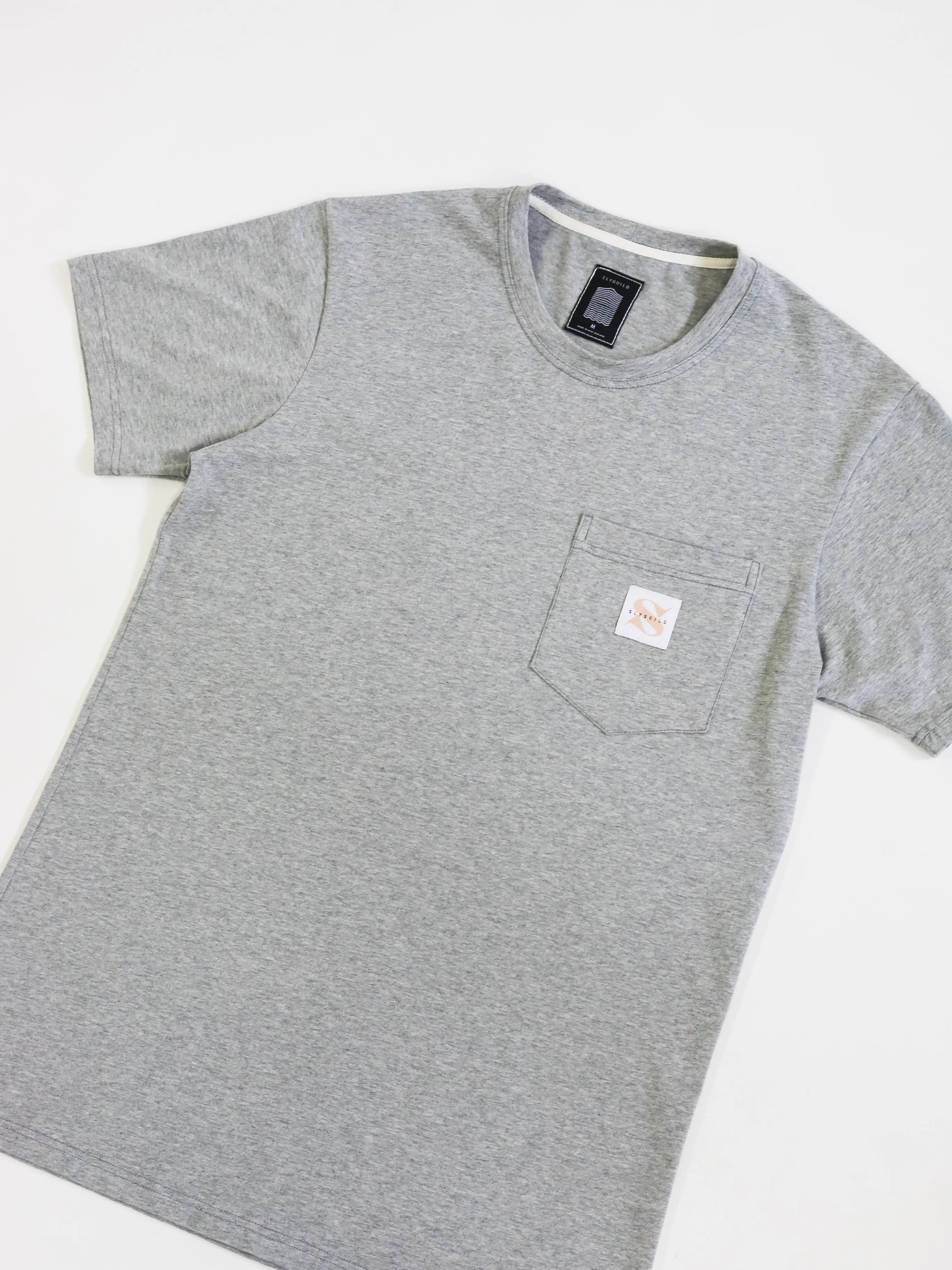 Grey Marle Basic Pocket Tee