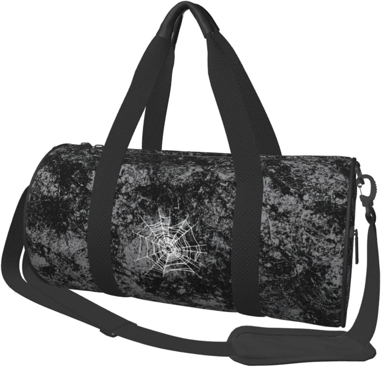 Halloween Spider Web Convertible Garment Bag with Shoulder Strap, Carry on Garment Duffel Bag for Men Women - Rolling Foldable for Travel Luggage Bags (Black)