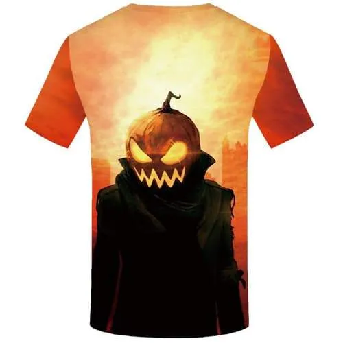 Halloween T-shirt Men Pumpkin Tshirts Casual Cosplay Tshirt Printed Party Tshirts Novelty Skull T-shirts 3d Short Sleeve