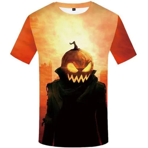 Halloween T-shirt Men Pumpkin Tshirts Casual Cosplay Tshirt Printed Party Tshirts Novelty Skull T-shirts 3d Short Sleeve