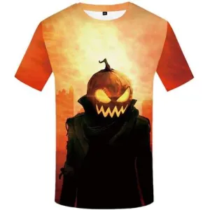 Halloween T-shirt Men Pumpkin Tshirts Casual Cosplay Tshirt Printed Party Tshirts Novelty Skull T-shirts 3d Short Sleeve