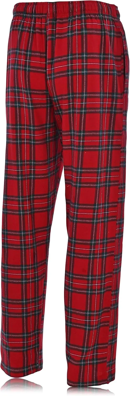 Hanes Ultimate Men's Flannel Pant, Black/White, Small