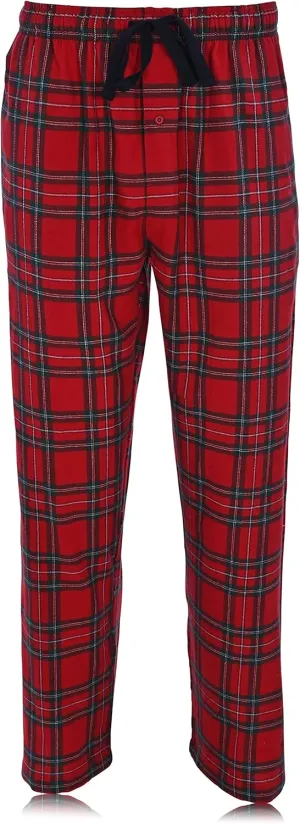 Hanes Ultimate Men's Flannel Pant, Black/White, Small