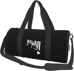 Hawaiian Islands Convertible Garment Bag with Shoulder Strap, Carry on Garment Duffel Bag for Men Women - Rolling Foldable for Travel Luggage Bags (Black)