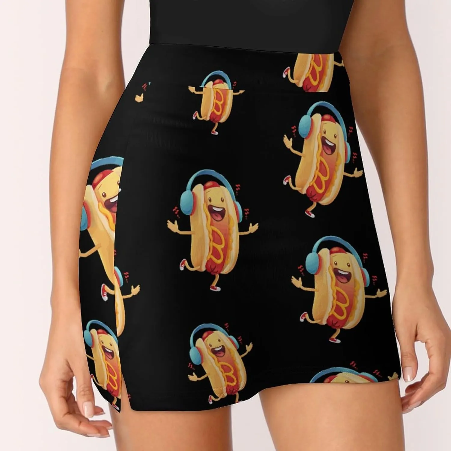 Hot Dog Music Artist Women's Skort Athletic Skirt Golf Skorts A-line Skirts with Built-in Shorts Pockets