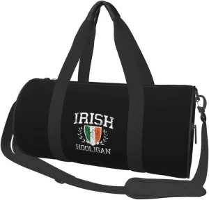 Irish Hooligan Convertible Garment Bag with Shoulder Strap, Carry on Garment Duffel Bag for Men Women - Rolling Foldable for Travel Luggage Bags (Black)
