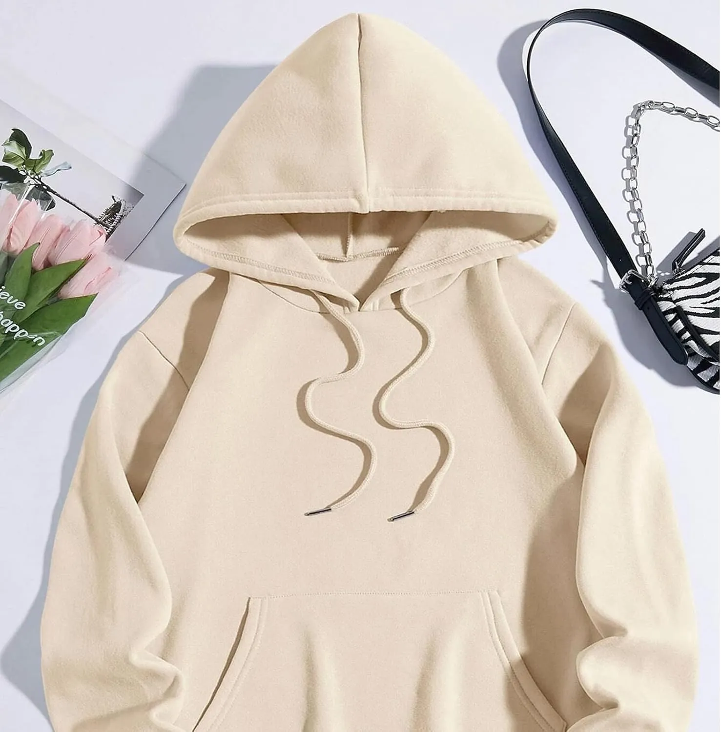 KIEKIECOO Graphic Hoodies With Designs for Teen Girls Aesthetic Cute Oversized Fall Sweatshirts Love Never Fails for Women