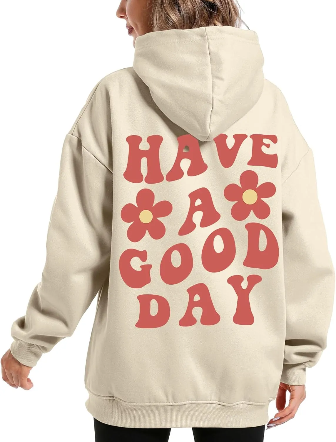 KIEKIECOO Graphic Hoodies With Designs for Teen Girls Aesthetic Cute Oversized Fall Sweatshirts Love Never Fails for Women