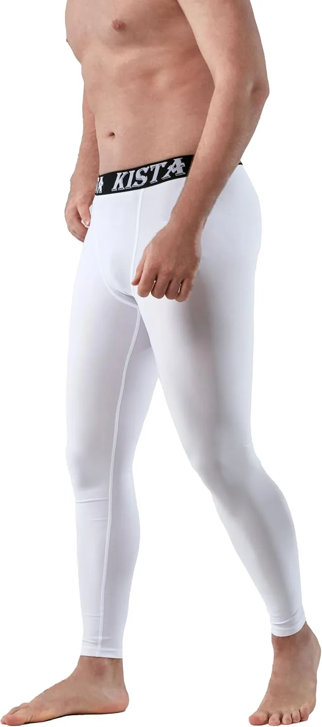KISTA 2 Pack Men's Compression Pants Running Tights Workout Leggings, Cool Dry Technical Sports Baselayer