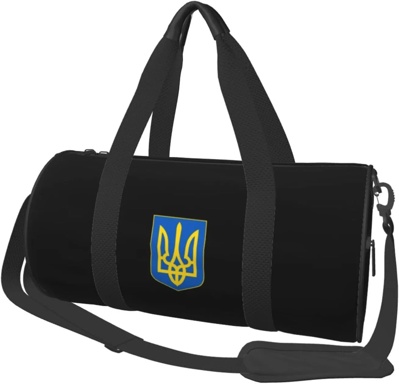 Lesser Coat of Arms of Ukraine Convertible Garment Bag with Shoulder Strap, Carry on Garment Duffel Bag for Men Women - Rolling Foldable for Travel Luggage Bags (Black)