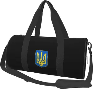 Lesser Coat of Arms of Ukraine Convertible Garment Bag with Shoulder Strap, Carry on Garment Duffel Bag for Men Women - Rolling Foldable for Travel Luggage Bags (Black)
