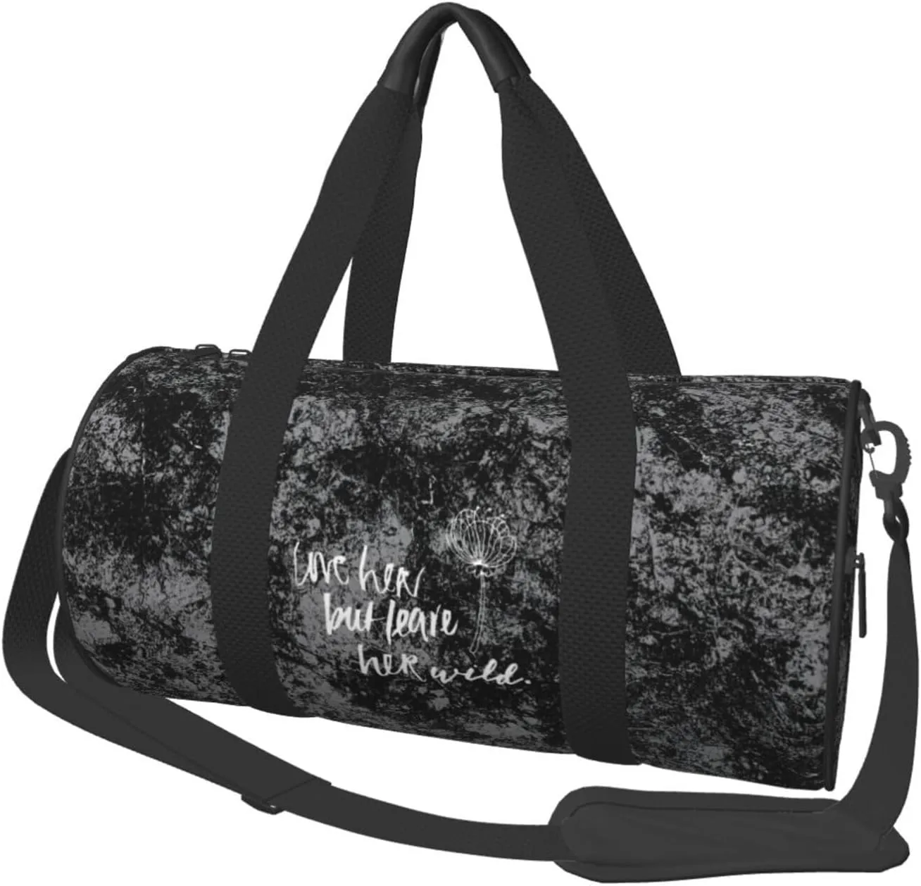 Love Her But Leave Her Wild Convertible Garment Bag with Shoulder Strap, Carry on Garment Duffel Bag for Men Women - Rolling Foldable for Travel Luggage Bags (Black)