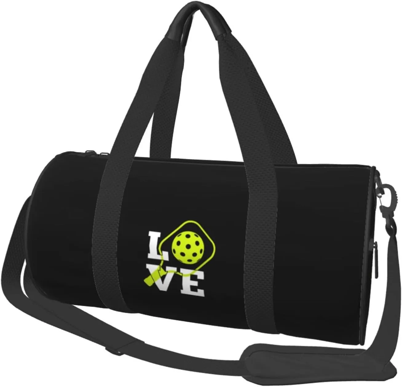 Love Pickleball Convertible Garment Bag with Shoulder Strap, Carry on Garment Duffel Bag for Men Women - Rolling Foldable for Travel Luggage Bags (Black)