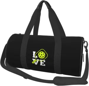 Love Pickleball Convertible Garment Bag with Shoulder Strap, Carry on Garment Duffel Bag for Men Women - Rolling Foldable for Travel Luggage Bags (Black)