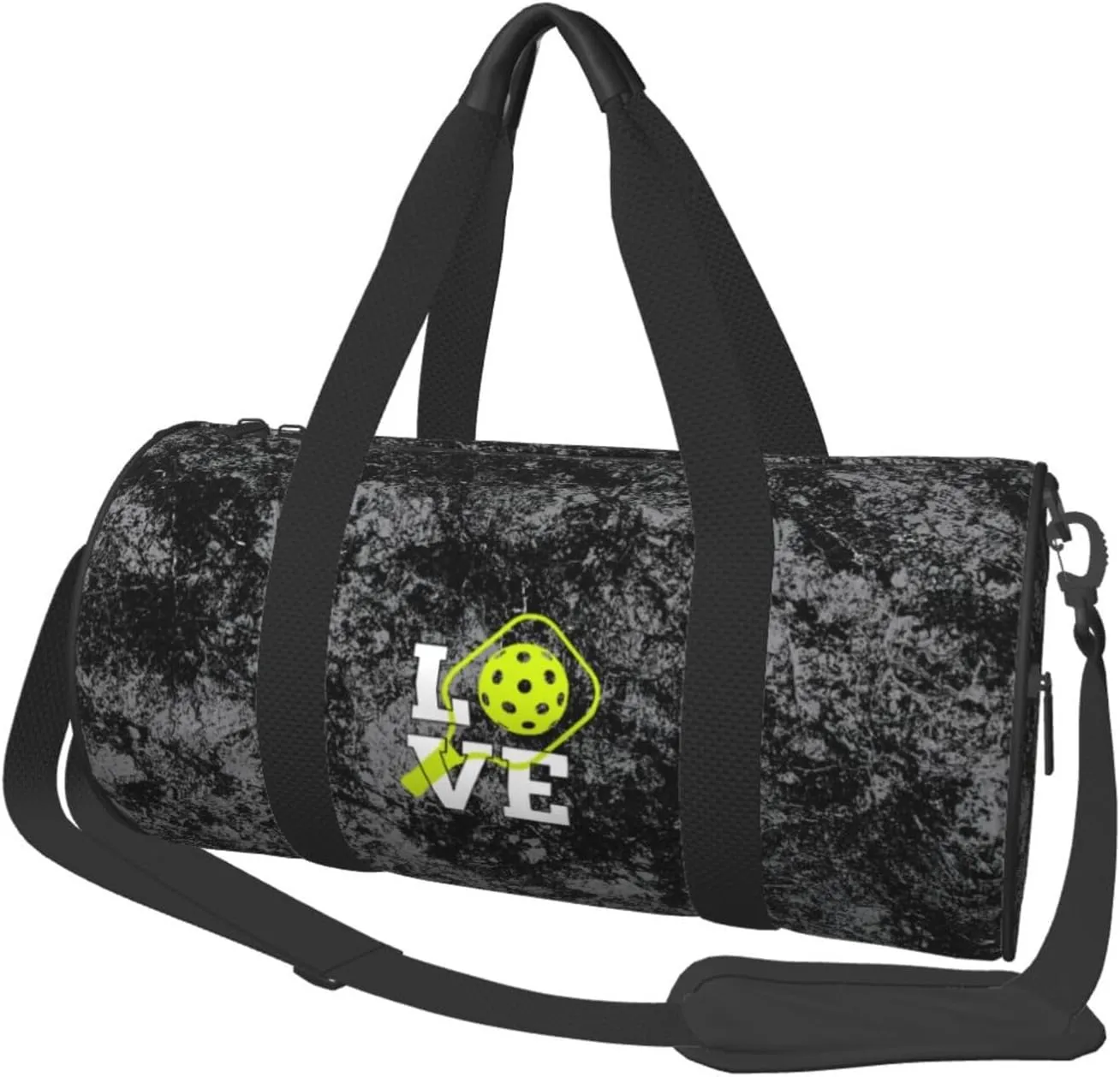 Love Pickleball Convertible Garment Bag with Shoulder Strap, Carry on Garment Duffel Bag for Men Women - Rolling Foldable for Travel Luggage Bags (Black)