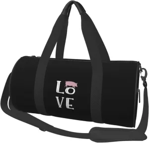 Love Pigs Convertible Garment Bag with Shoulder Strap, Carry on Garment Duffel Bag for Men Women - Rolling Foldable for Travel Luggage Bags (Black)