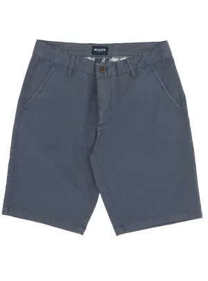 Lucas Blue Grey Cotton Blend Shorts