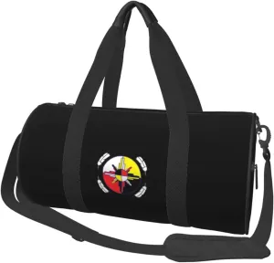 Medicine Wheel Native Americans Convertible Garment Bag with Shoulder Strap, Carry on Garment Duffel Bag for Men Women - Rolling Foldable for Travel Luggage Bags (Black)
