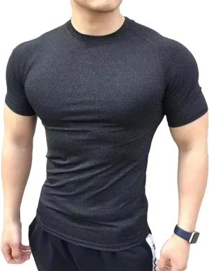Men's Compression Gym T-Shirt, Elastic Sportswear Quick-Dry Summer