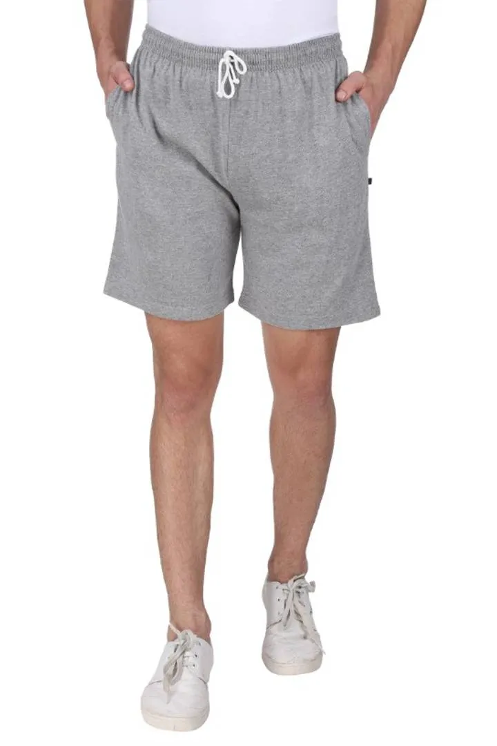 Men’s Cotton Long Shorts for All Fitness Activities. (Grey).