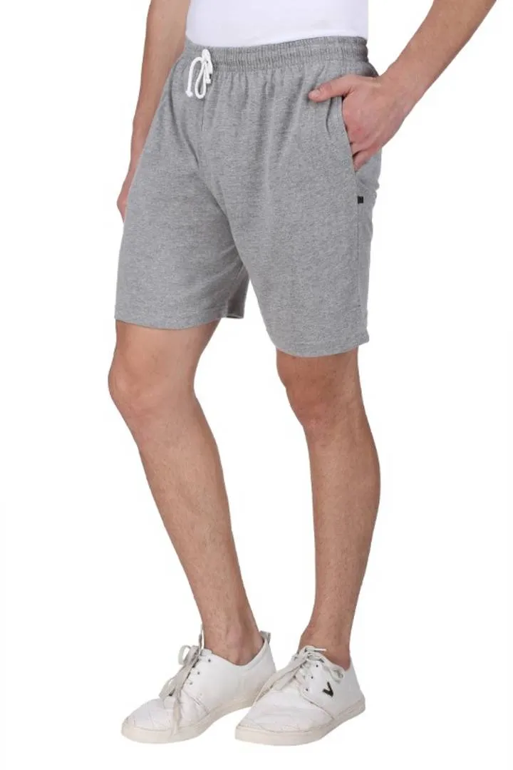 Men’s Cotton Long Shorts for All Fitness Activities. (Grey).