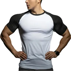 Men's Elastic Sport T-Shirt, Quick-Dry Running Gym Streetwear