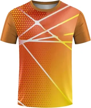 Men's Quick-Dry Badminton T-Shirt, Loose Casual Outdoor Sportswear