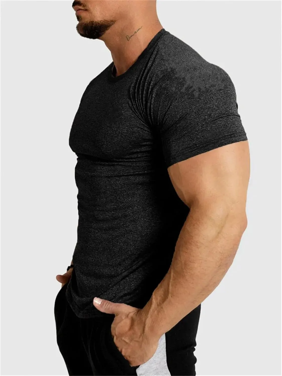 Men's Quick-Dry Fitness T-Shirt, Summer Running Gym Sportswear