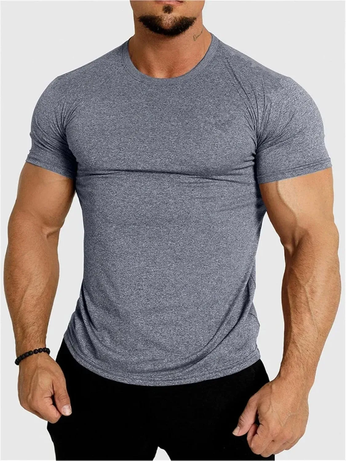 Men's Quick-Dry Fitness T-Shirt, Summer Running Gym Sportswear